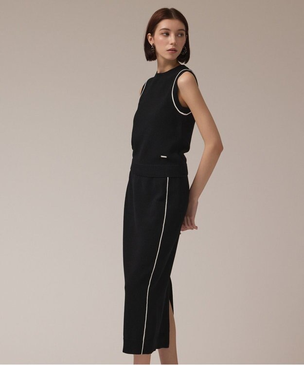 GRACE CONTINENTAL カノコニットトップ ブラック