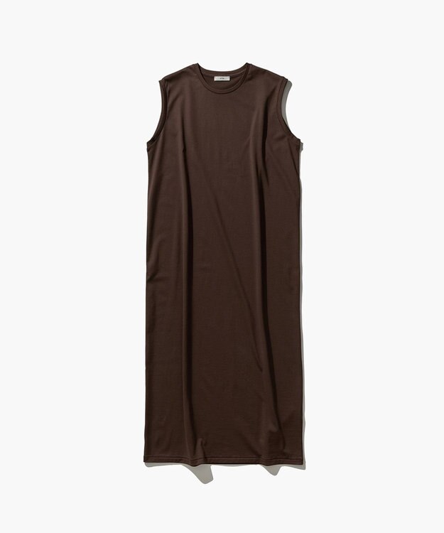 ATON SUVIN 60/2 | スリーブレスドレス BROWN