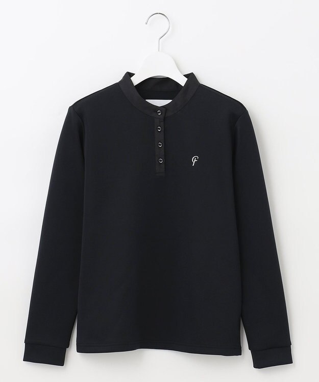 23区GOLF 【23Fondation】【WEB&一部店舗限定】クレリック モックネックシャツ ブラック系
