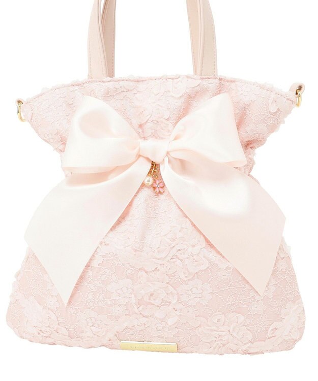 Maison de FLEUR 桜リボン2Wayトートバッグ Light Pink