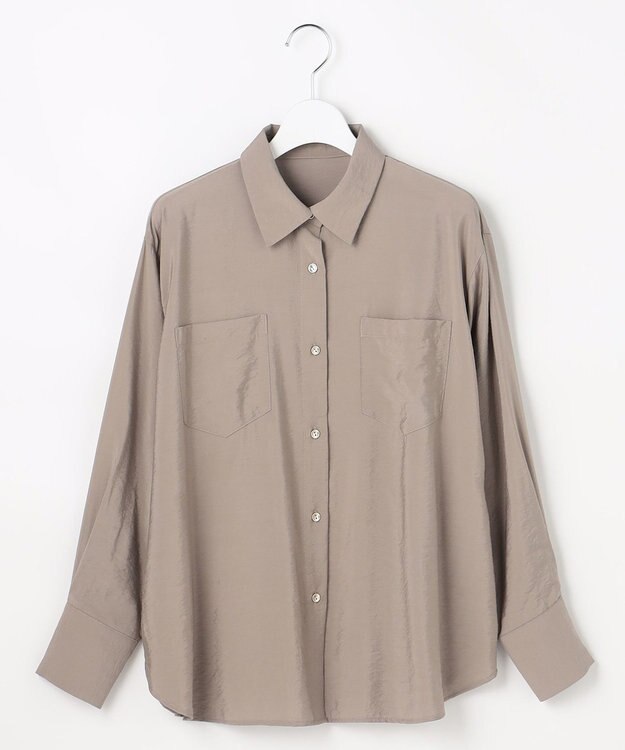 ANY SIS シアーダブルポケット シャツ モカ