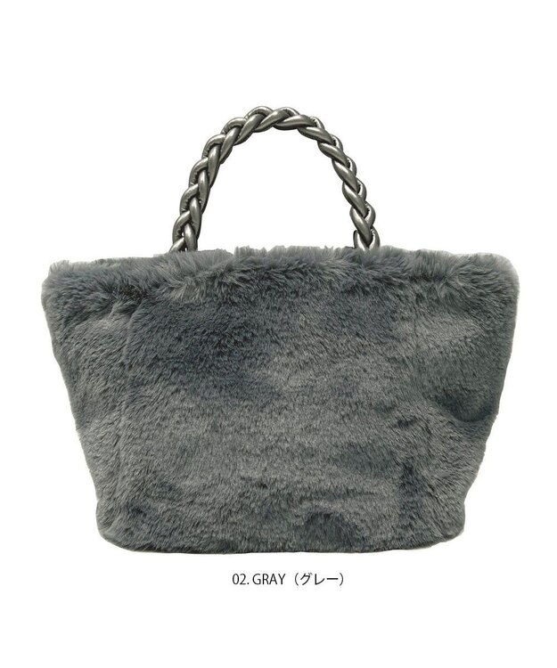 ROOTOTE 1262【エコファートート】LT.デリ.ファーバスケット-A 02：グレー