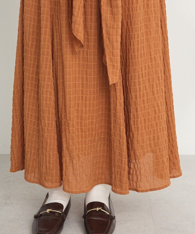 CRAFT STANDARD BOUTIQUE ツイストベルトフレアスカート Orange