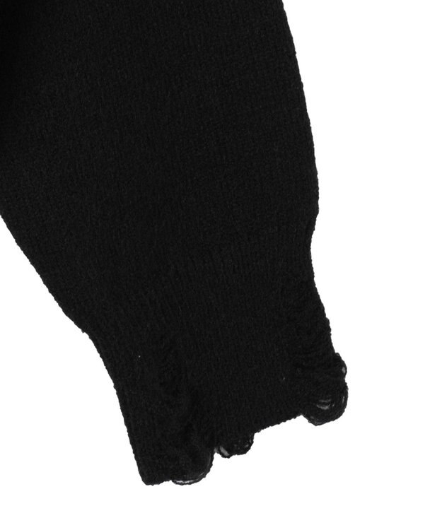 WEGO バタフライWジップシャギーパーカー ブラック