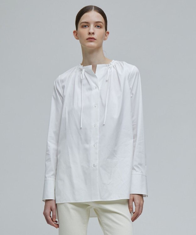 BEIGE， ALBERT / ギャザーブラウス White