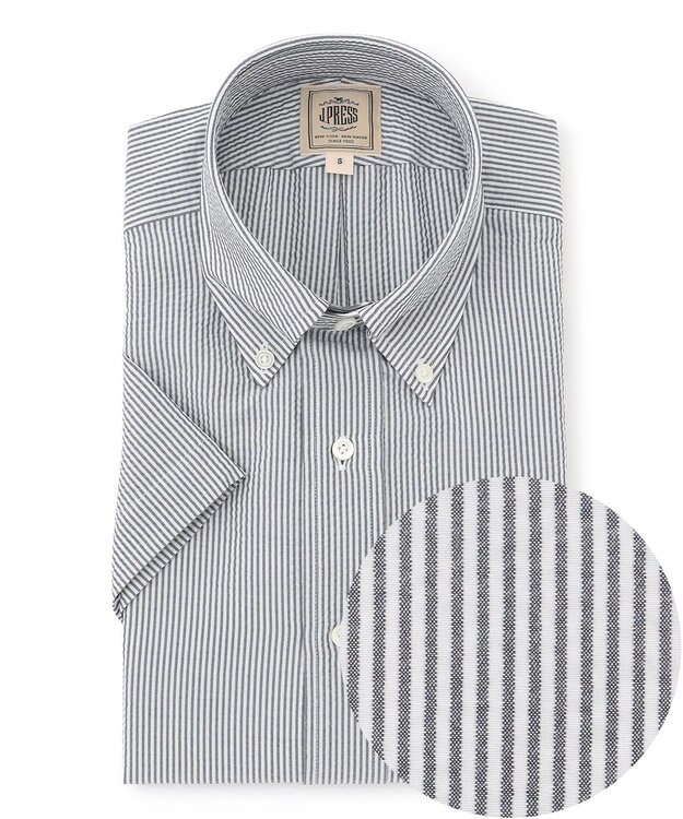 J.PRESS MEN 新色追加【 高通気性 / 軽量 / ノンアイロン / 撥水】【BEAT HEAT SYSTEM】半袖シャツ / B.D. ネイビー系1