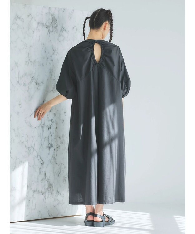 Green Parks ■ＥＳＣＡＲ　バックオープンギャザーワンピース Black