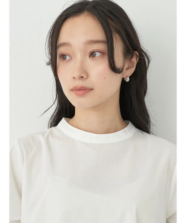 earth music&ecology ＳＥＴ２点　ベスト＋チュニックブラウス Ivory