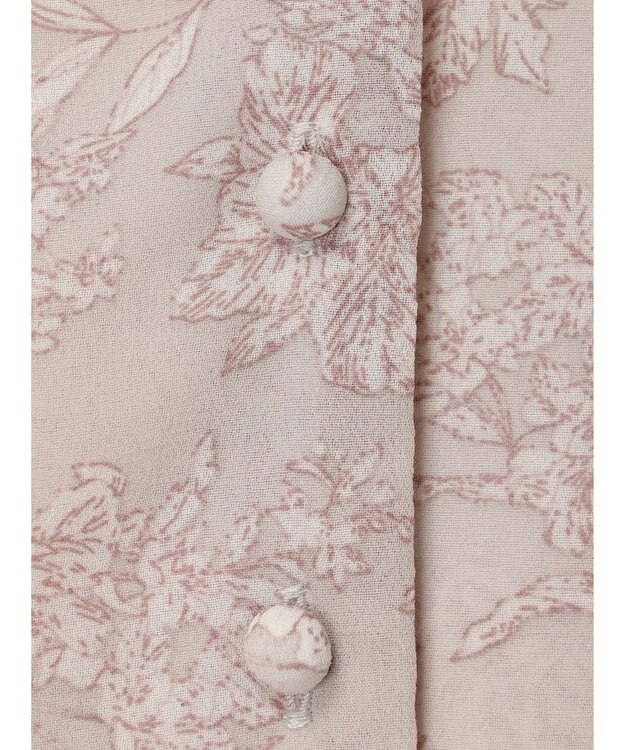 earth music&ecology 花柄ラッフルブラウス Pink