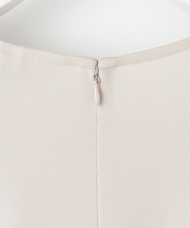 J.PRESS LADIES トリアセスムース フレア ワンピース ライトグレー系