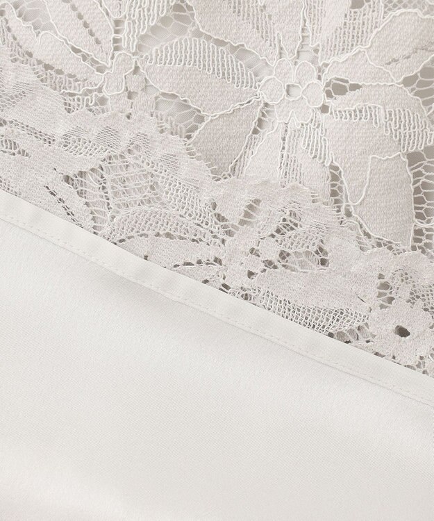 自由区 【XSサイズ～/洗える/セット可】フラワーコードレース ペプラムブラウス ライトグレー系