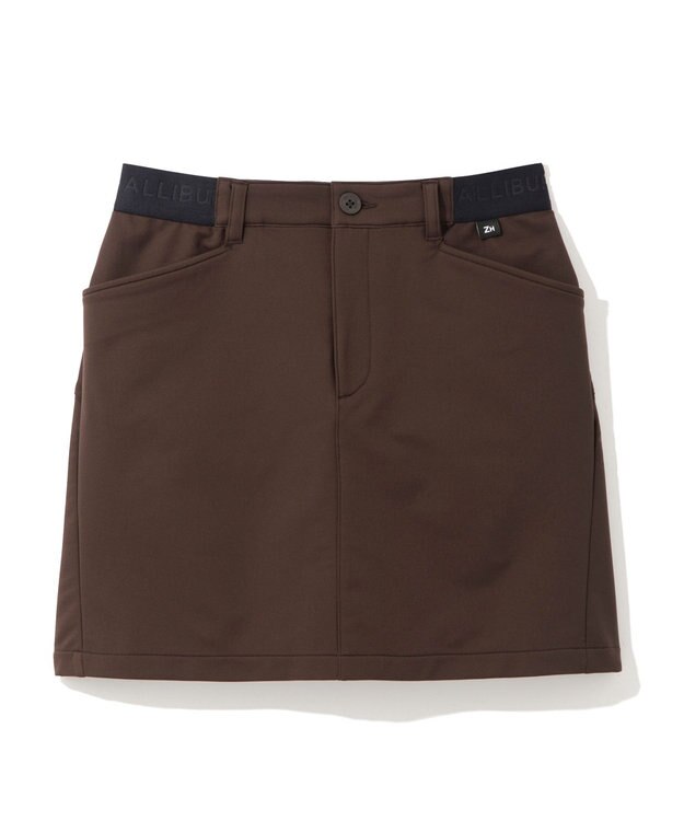 ZERO HALLIBURTON 【防透け加工】アンチシースルースカート 82751 洗濯可能 撥水 ストレッチ素材 ゴルフ ZHG-W11b ブラウン