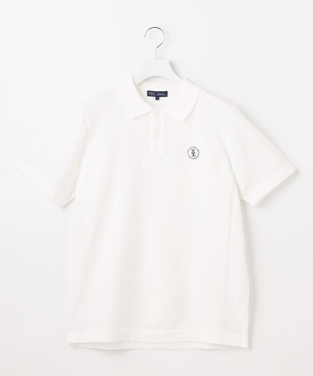 23区GOLF 【MEN】通気性抜群でムレにくい ニットポロシャツ ホワイト系