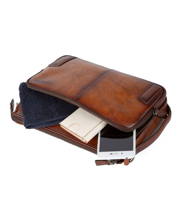 ACE BAGS & LUGGAGE LO HOMME PRESSE アルカイック 本革 日本製 ショルダーバッグ 横型 71881 ロ・オム・プレッセ ブラウン