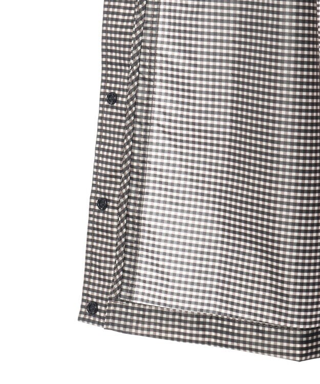 MOONBAT 【収納袋付き】FLAT PURE サイクル レインコート チェック 自転車 ブラック