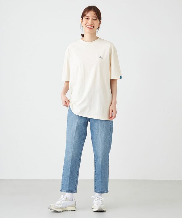 SHARE PARK LADIES センタープレスストレートデニム インディゴ