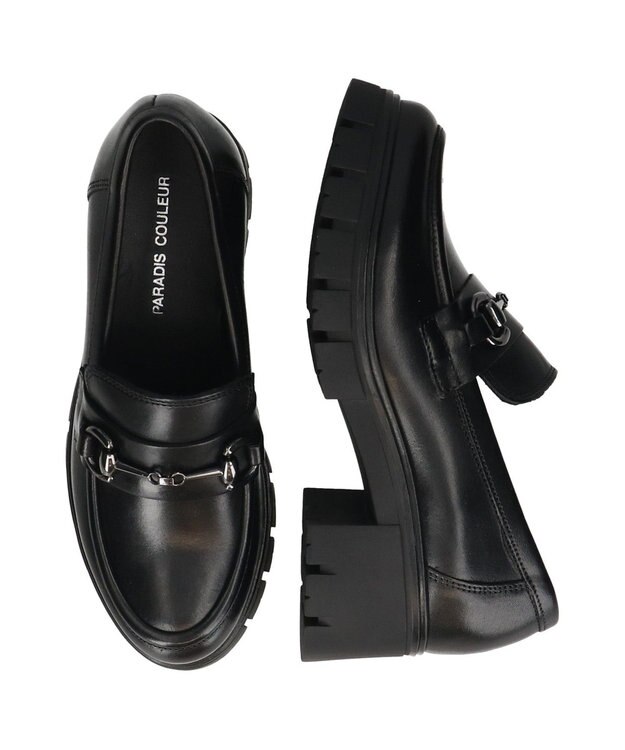 Bridget Birkin 【PARADIS COULEUR】トラックソールビットローファー ブラック