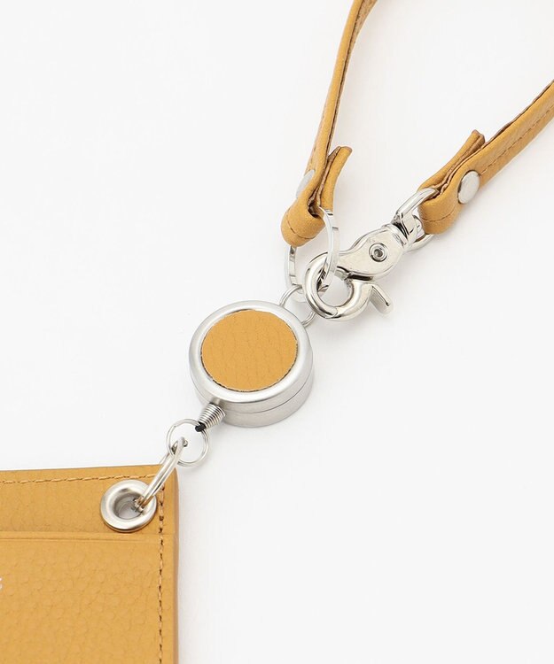 airlist リール付きパスケース Tram Embossed トラムエンボス ゴールド