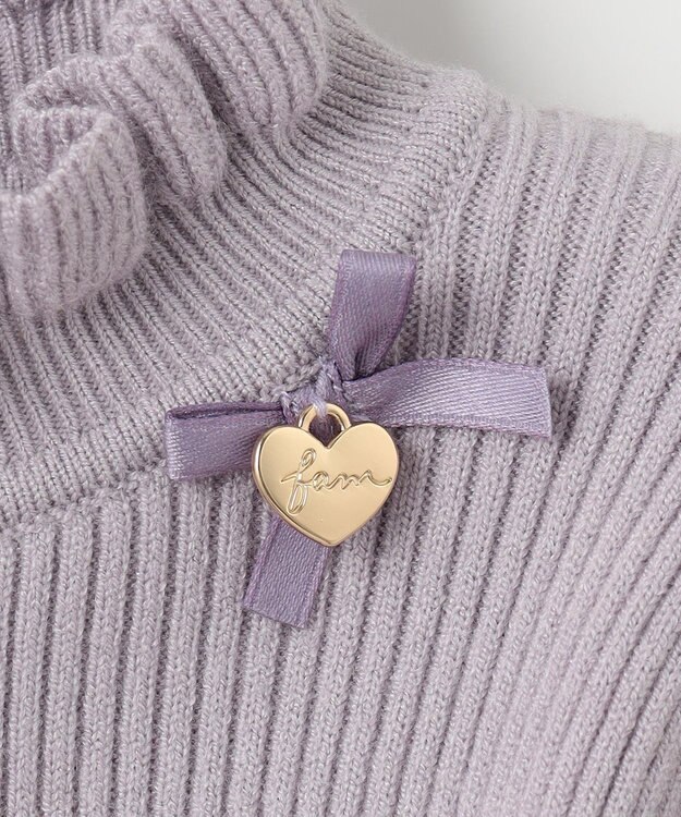 ANY KIDS 首フリルしあわせタッチニット サックスブルー