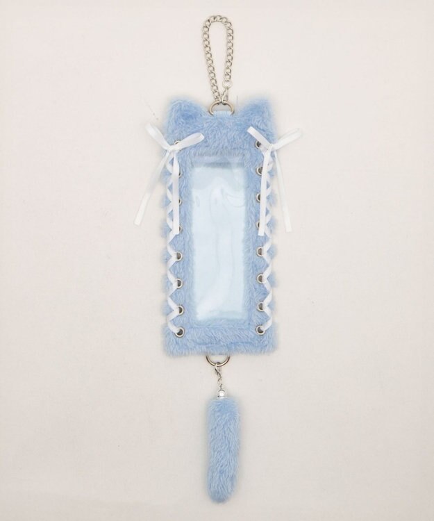 WEGO 【痛バ＆推し活グッズ】なりきりネコロングフォトケースキーホルダ－ サックス