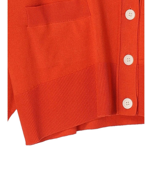 Green Parks 洗える　ショート丈カーディガン Orange