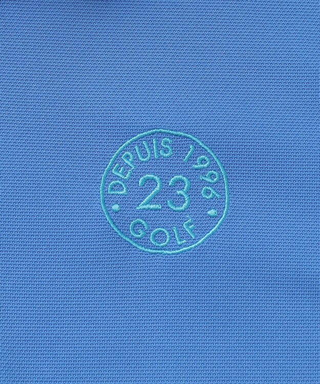 23区GOLF 【MEN】ポリエステルカノコ 半袖ポロシャツ スカイブルー系