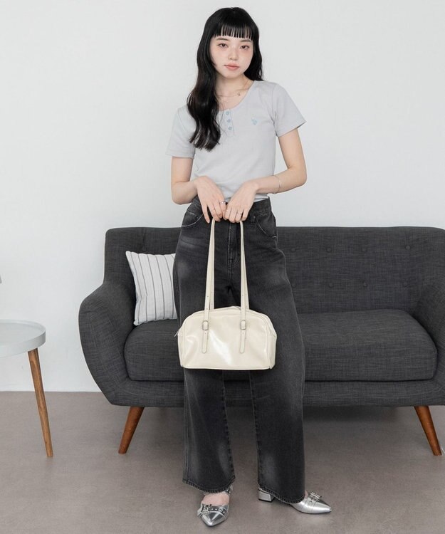 WEGO 別注USPOLOヘンリーネックT ライトグレー