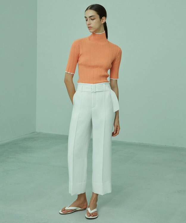 BEIGE， LUPINE / タートルニット Apricot×White