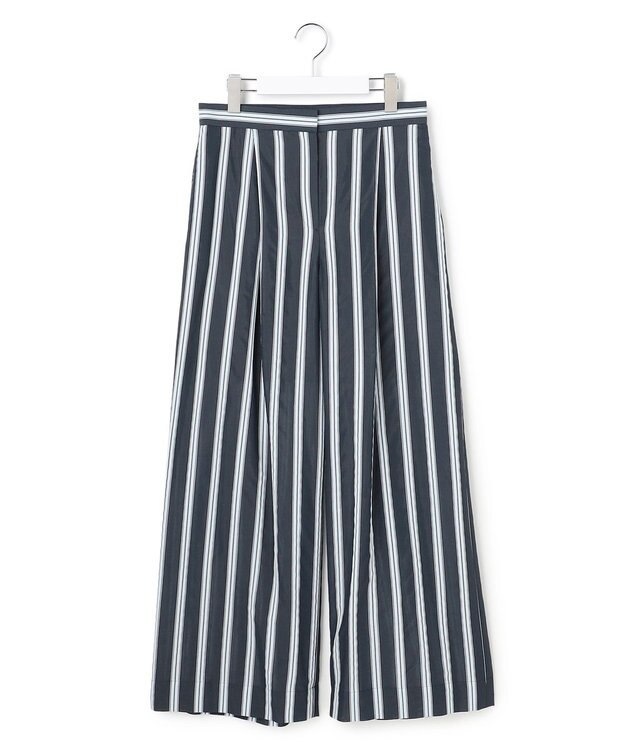 ICB L サッカードビーストライプ ワイドパンツ ネイビー×サックスストライプ