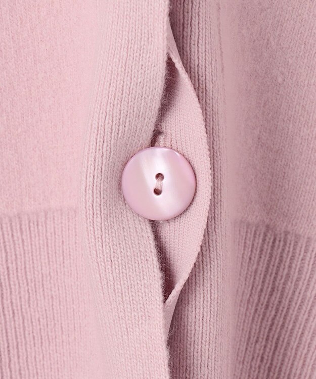 ICB 【洗える】ウールカシミヤ Vネックカーディガン ピンク系