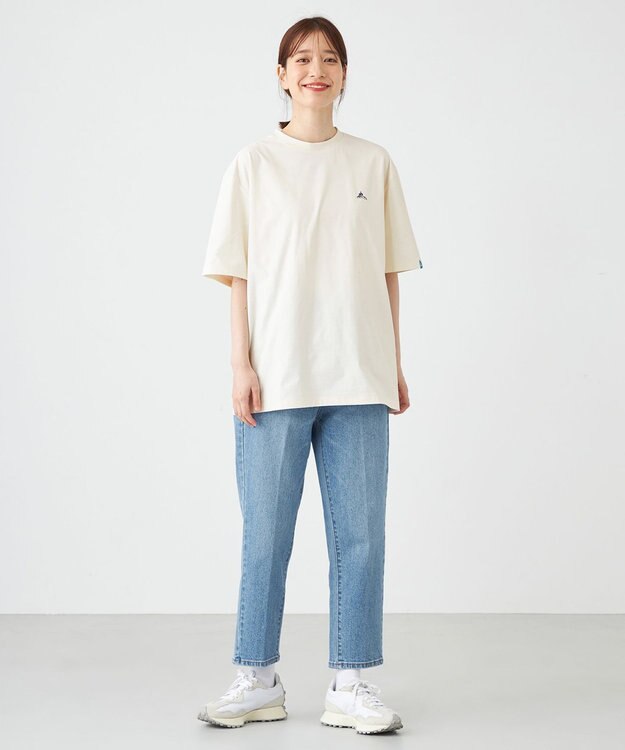 SHARE PARK LADIES センタープレスストレートデニム インディゴ