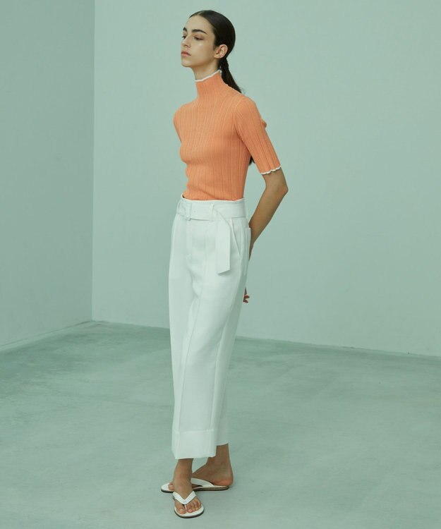 BEIGE， LUPINE / タートルニット Apricot×White