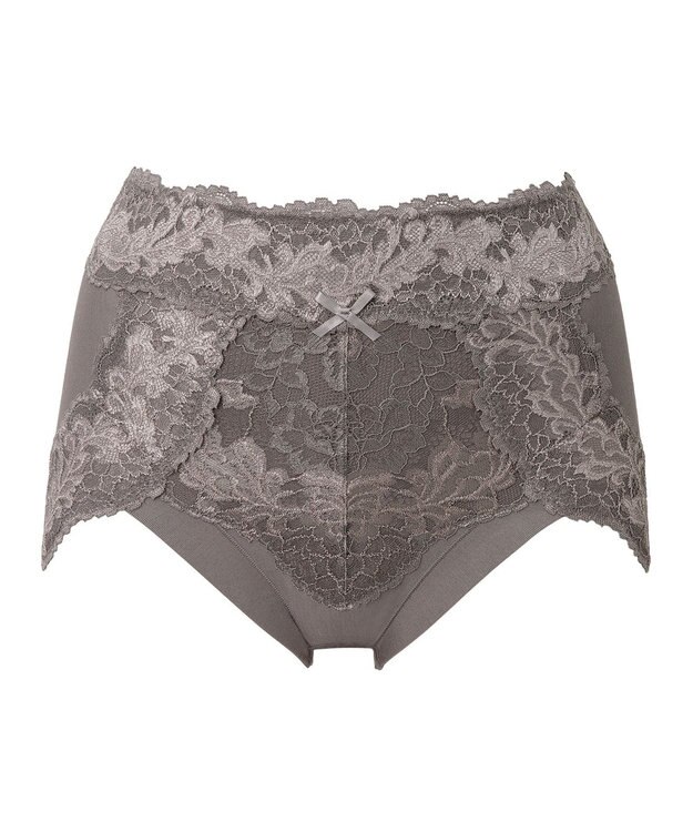 BRADELIS New York 【BRADELIS NewYork peace】おしりPラインレーシーショーツ23  深め 補正ショーツ チャコール