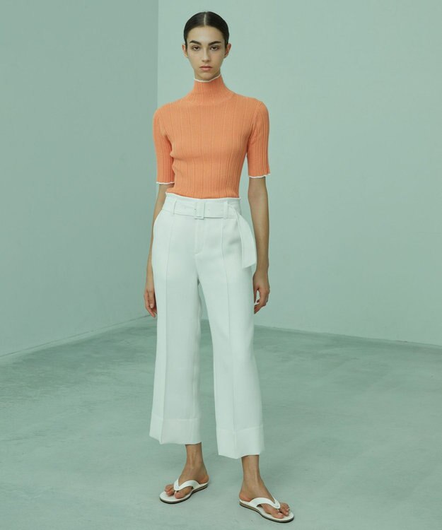 BEIGE， LUPINE / タートルニット Apricot×White