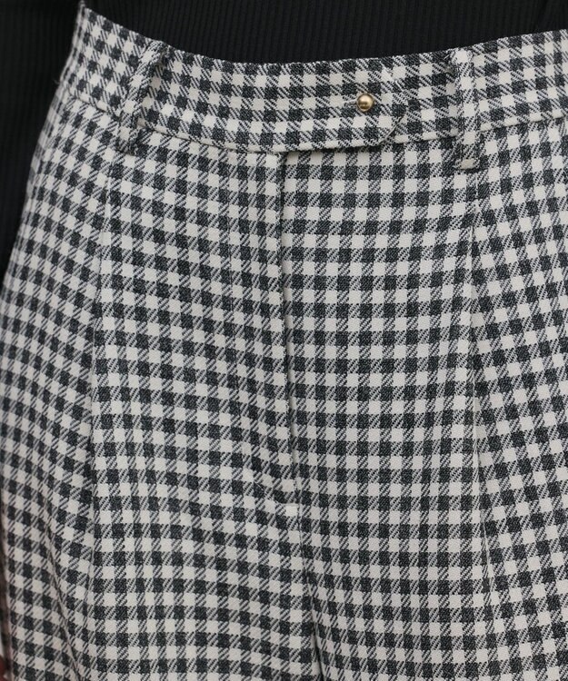 GRACE CONTINENTAL ロールアップギンガムパンツ バイカラー