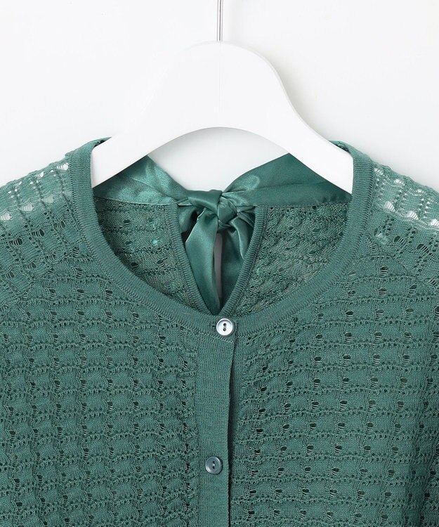 自由区 【カトリエムブーケ】Texture formeバックリボンディテールプルオーバー スモーキーブルー