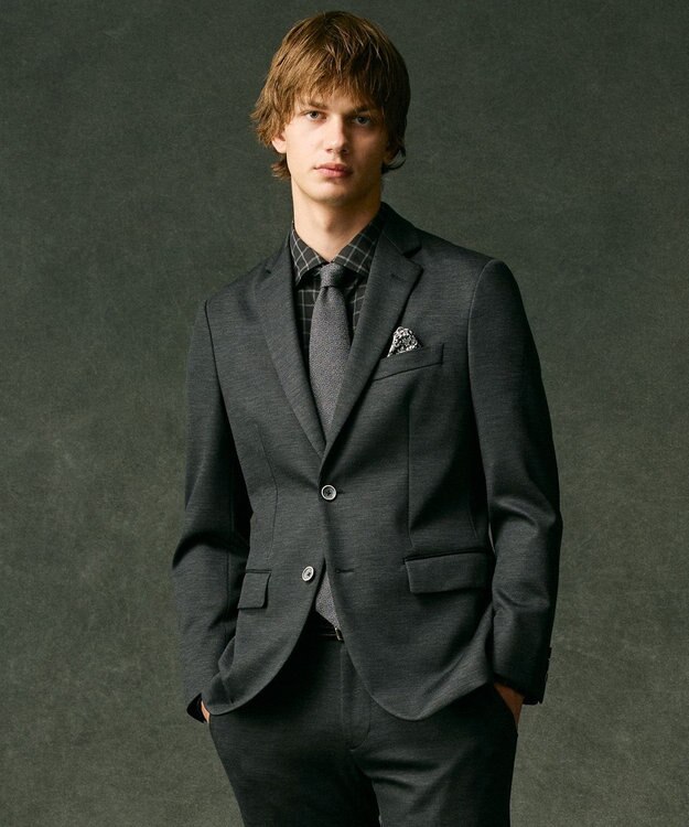 JOSEPH ABBOUD 【尾州産素材/ウールジャージー】T/W モクロディ ジャケット グレー系