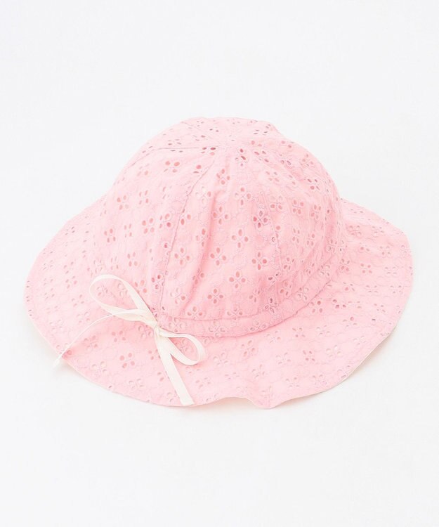 組曲 KIDS プテイフラワーレース ハット ピンク系