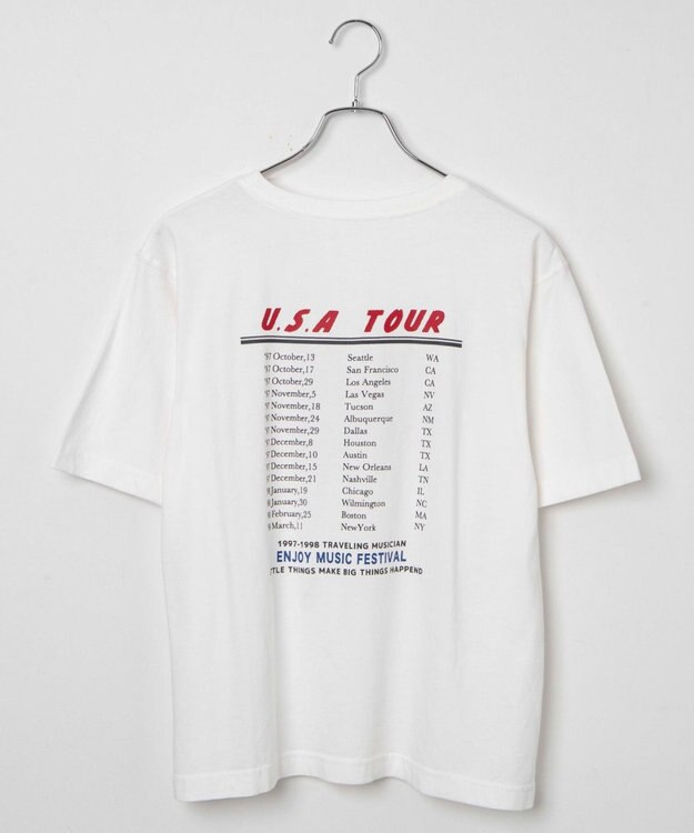 WEGO ヴィンテージライクグラフィックTシャツ ホワイトその他