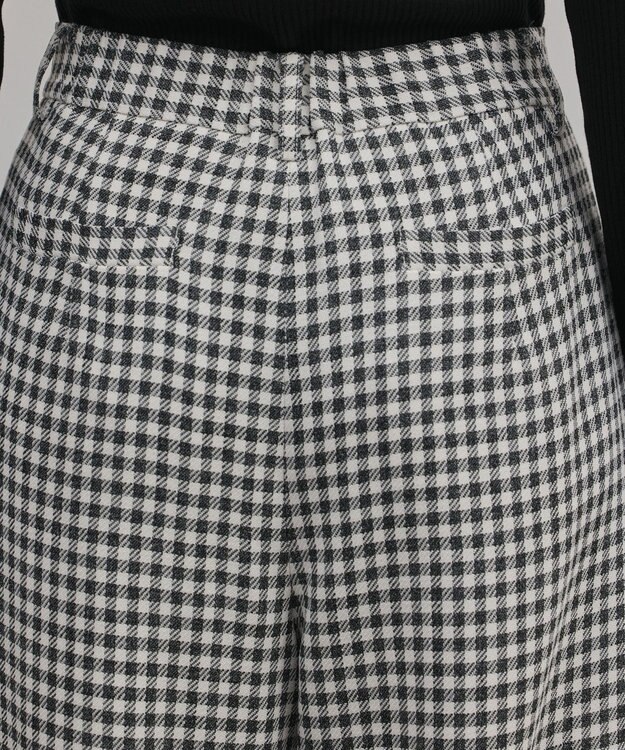 GRACE CONTINENTAL ロールアップギンガムパンツ バイカラー