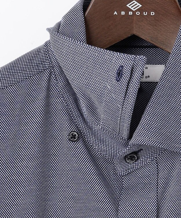 JOSEPH ABBOUD 【ジャージーシャツで快適な着心地】コンパクトジャージー バーズアイ シャツ サックスブルー系