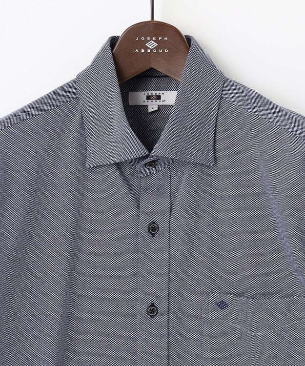 JOSEPH ABBOUD 【ジャージーシャツで快適な着心地】コンパクトジャージー バーズアイ シャツ サックスブルー系