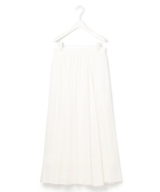 ICB 【洗える】レーヨンシルクローン フレアスカート オフホワイト系