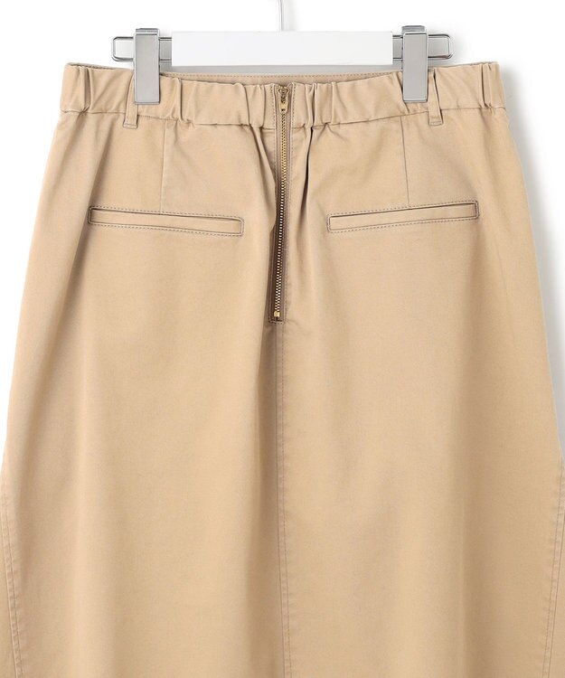 23区 S 【洗える】ストレッチギャバ チノ スカート ベージュ系