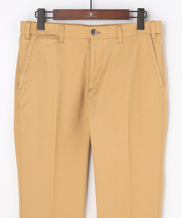 JOSEPH ABBOUD 【ウエストも伸びる!オーガニックコットン使用】ハイパワーカルゼ パンツ 26SSモデル キャメル系