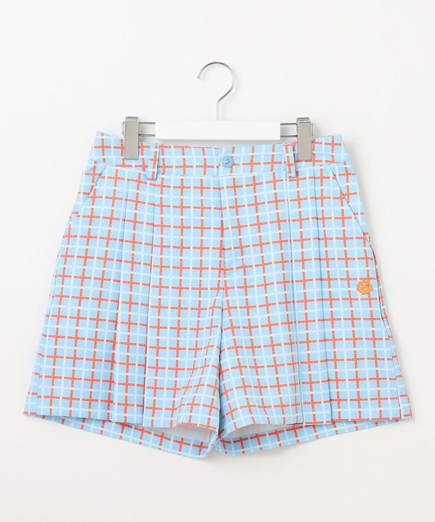 PW CIRCULUS 【WOMEN】チェック柄キュロット ゴルフウェア レディース スカイブルー系5