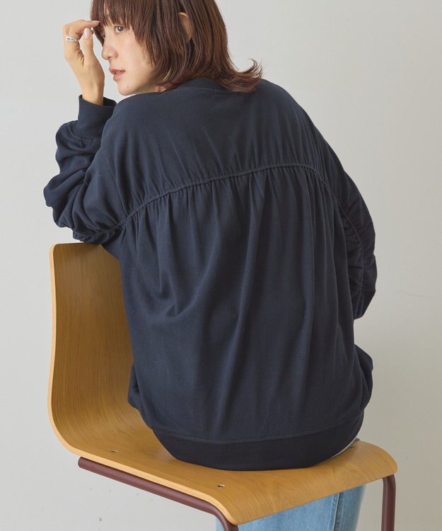 AMERICAN HOLIC バックギャザー裏毛スウェット Dark Navy