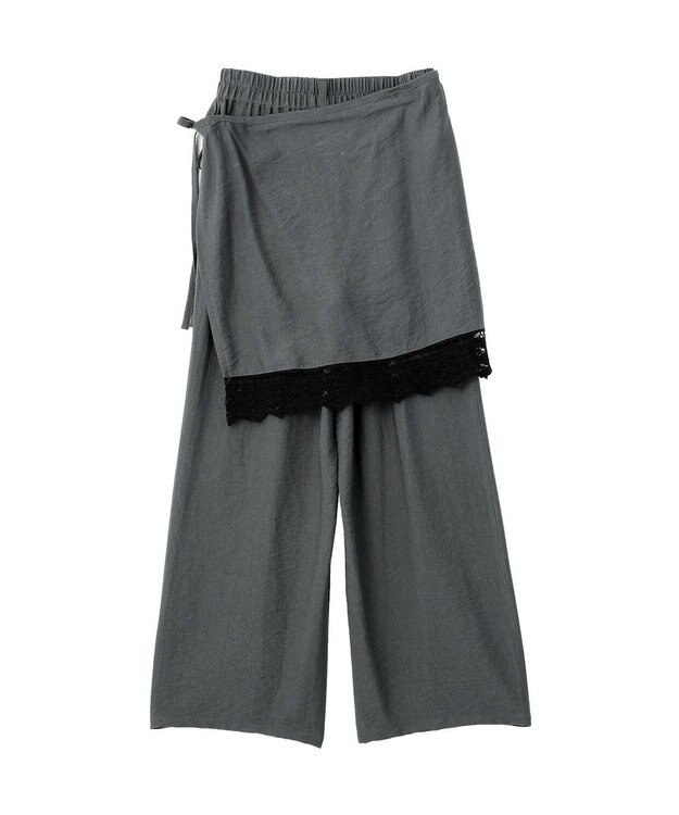 Green Parks ラップ付きパンツ Gray