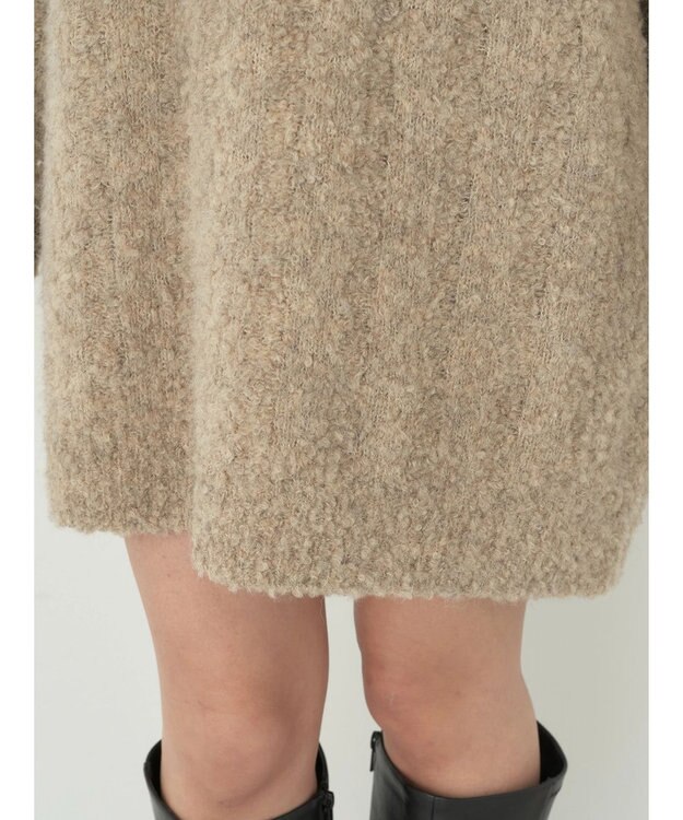 earth music&ecology ブークレハーフジップミニワンピース Mocha