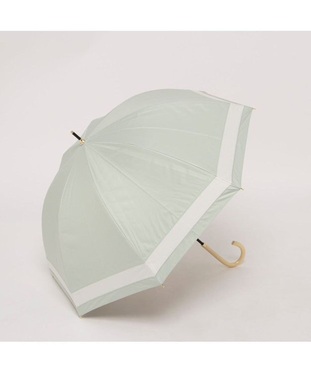 UNBILLION カシュネ cachenez / 【晴雨兼用】【日傘】UV カット率99％以上 PU切り継ぎボーダーバルーンショートパラソル グリーン